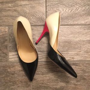 Kate Spade Black White and Pink Lottie Pumps